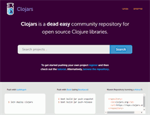 Tablet Screenshot of clojars.org